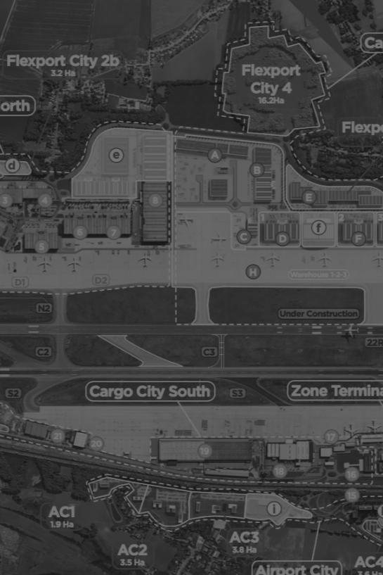 Aerial view of the airport