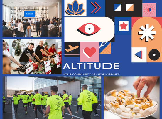 Montage photo reprenant différents évenements organisés par Liege Airport